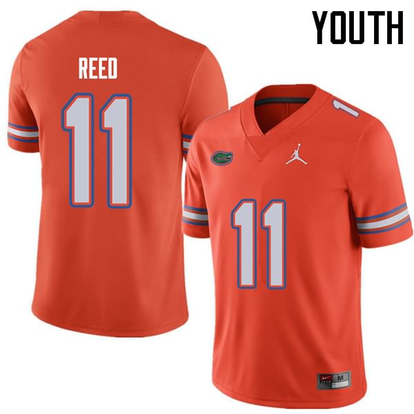 Youth NCAA Florida Gators Jordan Reed #11 Stitched Authentic Jordan Brand Orange College Football Jersey HIG3865VO